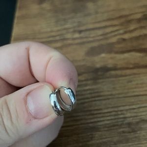 Mejuri Bold Huggie Hoops 14K white gold